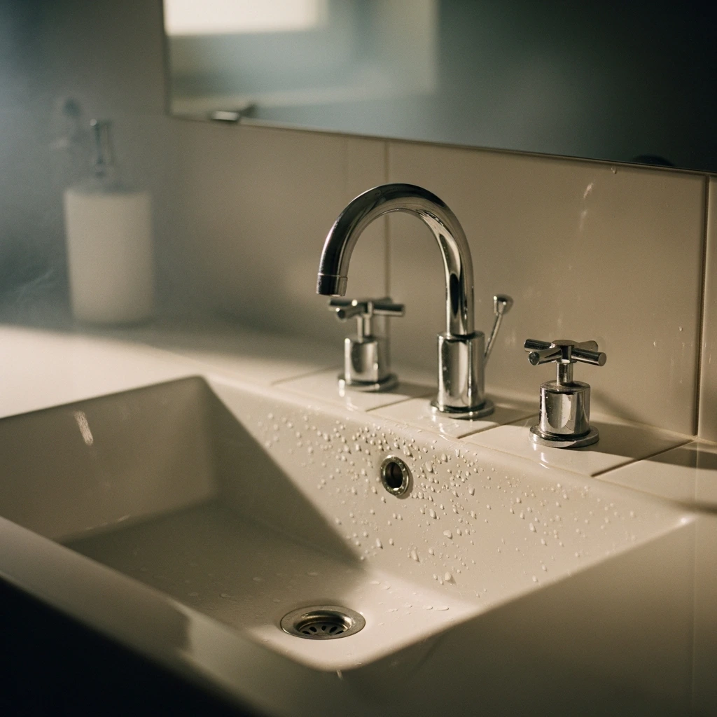 Waschbecken und Sanitärbereich