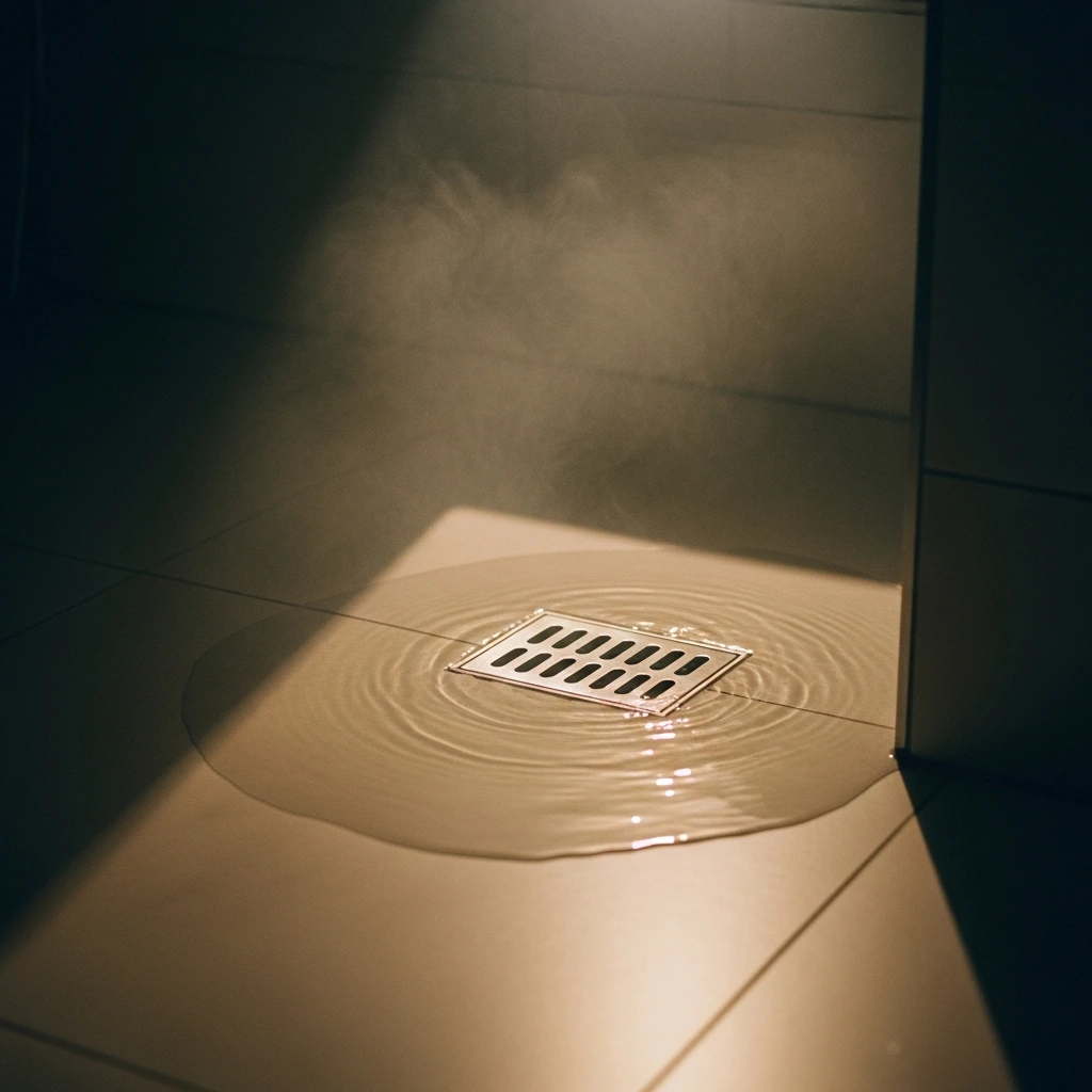 Abfluss in einer Dusche